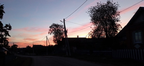 Закат в деревне